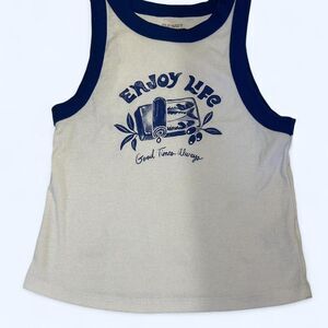 Old-navy  blue and white tank top